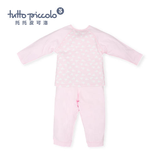 女童春夏粉色长袖套装 商品图1