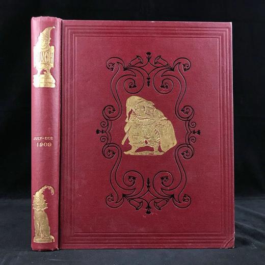 1909年7-12月 英国讽刺漫画杂志《笨拙》 数百幅插图 漆布精装16开 商品图0