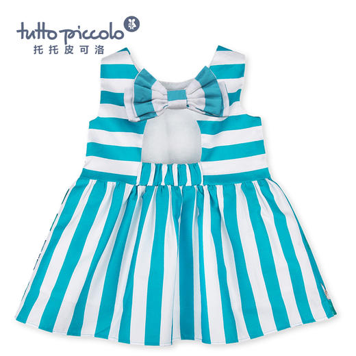 女童春夏绿色蝴蝶连衣裙 商品图0