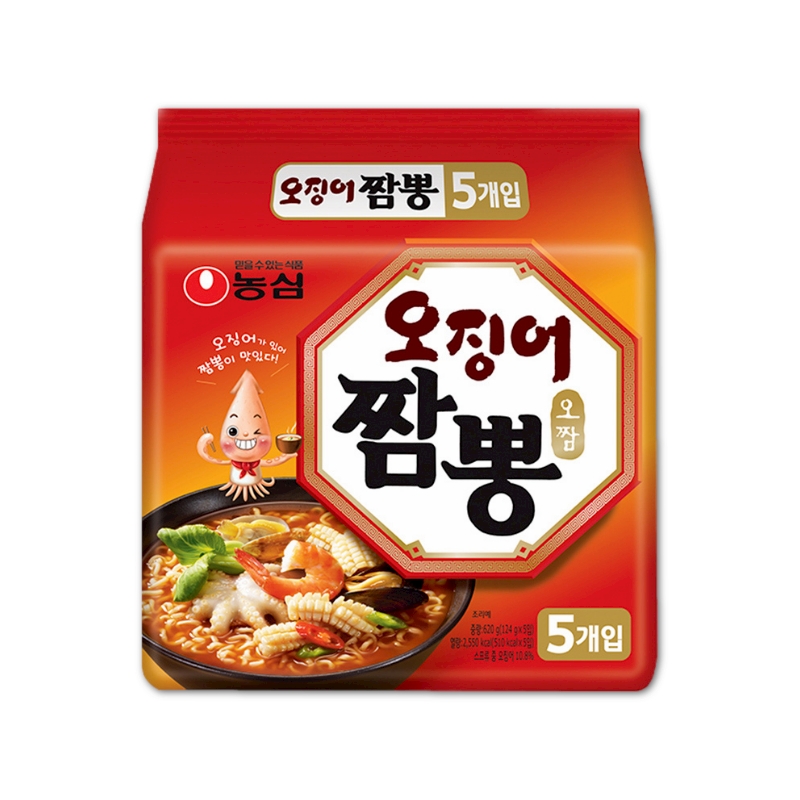  【5멀티】농심 오징어짬뽕124g*5