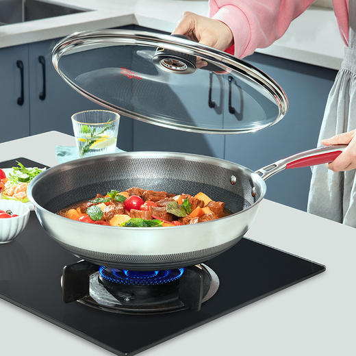 康巴赫KGD-C32W 五代炒锅电磁炉不锈钢平底锅炒菜家用 商品图7