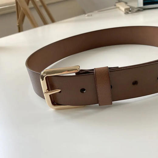 【Elena定制】双色宽版牛皮腰带 商品图1