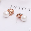 925银针微镶锆石珍珠耳钉晚宴山茶花耳环LY-A-191 商品缩略图3