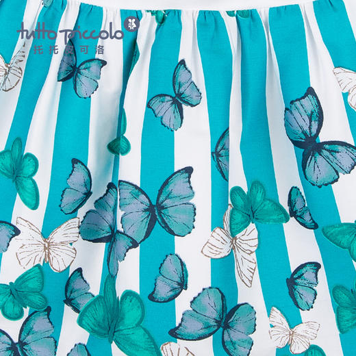 女童春夏绿色蝴蝶连衣裙 商品图2