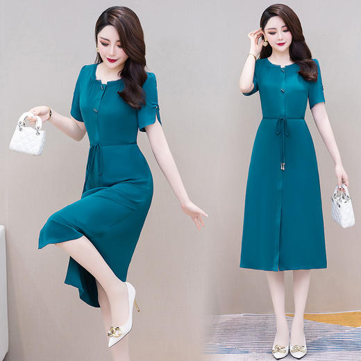 YWE XQD11B2259时尚修身大码气质优雅显瘦A字裙 商品图4