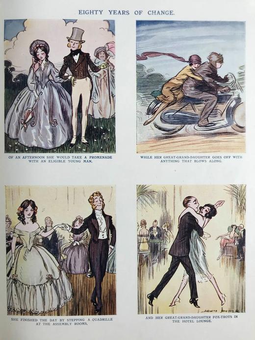 1921年7-12月 英国讽刺漫画杂志《笨拙》（含多幅彩色） 漆布精装16开 商品图7