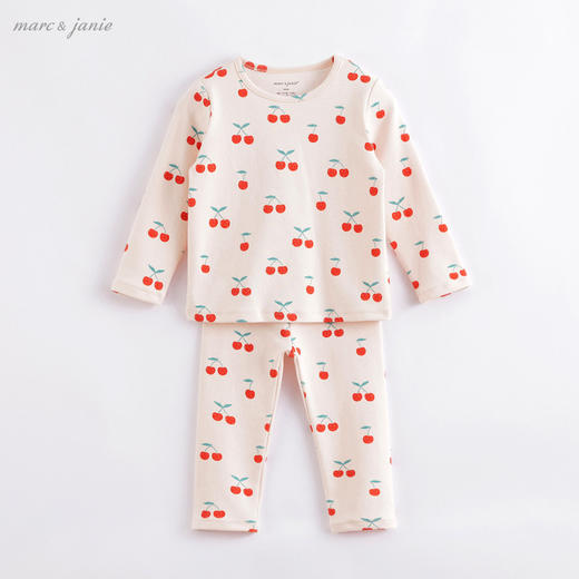 马克珍妮男女童趣味印花内衣套装儿童家居服睡衣童装春秋款221105 商品图2