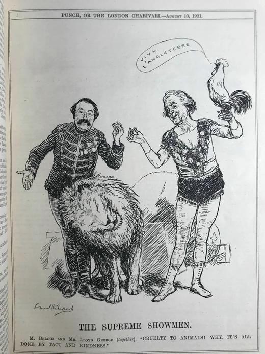 1921年7-12月 英国讽刺漫画杂志《笨拙》（含多幅彩色） 漆布精装16开 商品图14