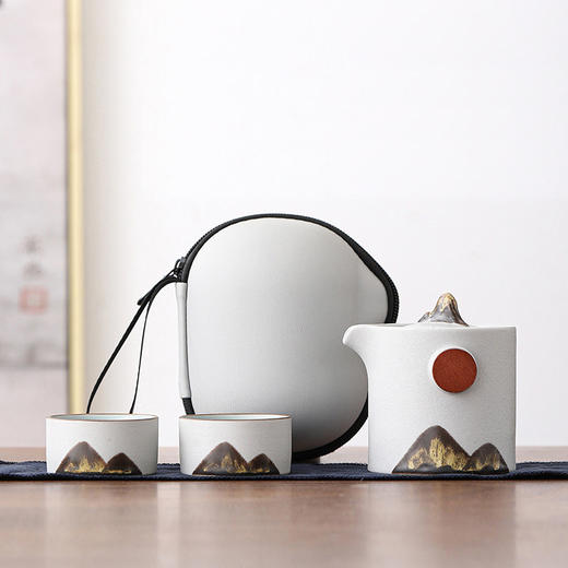 【高颜值远山粗陶】古朴禅意，便携式户外旅行茶具，让你的生活慢下来，品味百态人生！ 商品图2