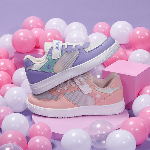 卡尔美童鞋儿童小白鞋女童休闲板鞋白色运动鞋男童低帮鞋子 商品图2