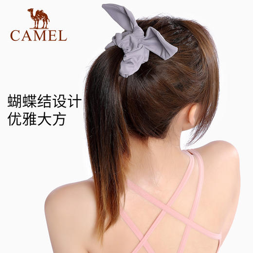 骆驼发圈女高级感蝴蝶结头绳发带运动瑜伽马尾发饰大肠圈简约百搭 YL22265449 商品图3