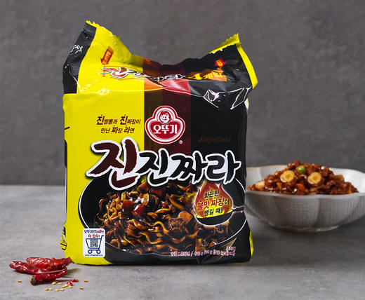 【4连包】不倒翁 辣炒炸酱面135g*4  진짜라135g*4 商品图1