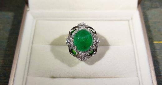 11克拉豪镶两用款祖母绿戒指吊坠 商品图2