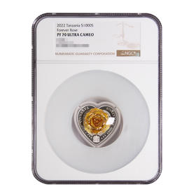 2022年坦桑尼亚母爱永恒与永生玫瑰1000先令纪念银币