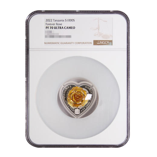 2022年坦桑尼亚母爱永恒与永生玫瑰1000先令纪念银币 商品图0