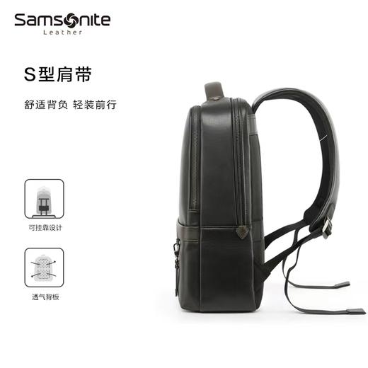 新秀丽经典简约牛皮革超纤革双肩包BC9*101 商品图1