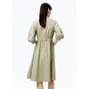 NEELLY纳俪商场同款连衣裙女气质V领七分袖收腰A字裙百搭通勤长裙N22071Y01017 商品缩略图4