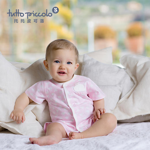 女童春夏粉色短袖套装 商品图1