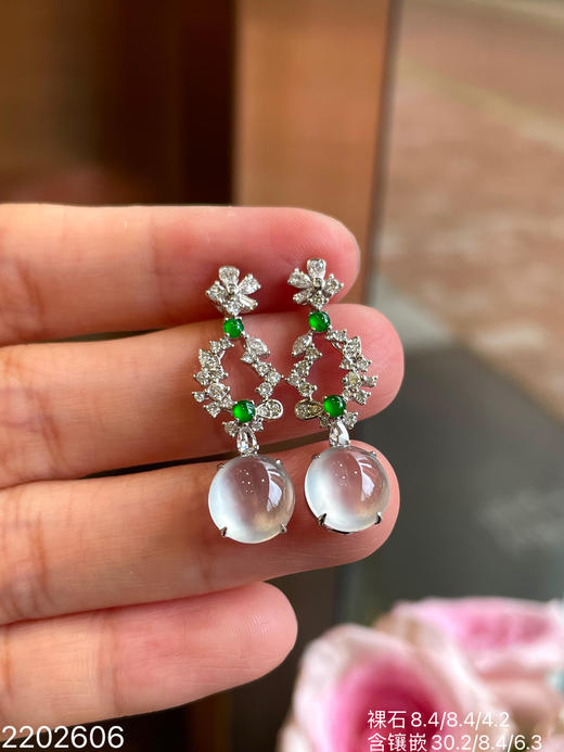 2202606，玻璃蛋面耳坠，23999 商品图1