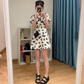 （清仓现货）【社群供K】58354蝴蝶结绑带连衣裙2