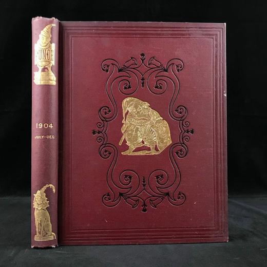 1904年7-12月 英国讽刺漫画杂志《笨拙》 数百幅插图 漆布精装16开 商品图0