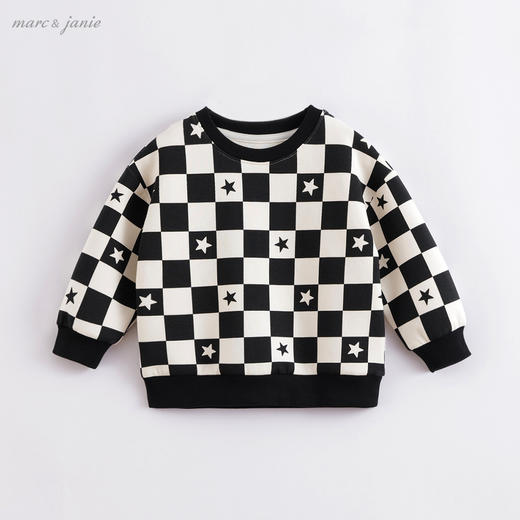C【3D空气棉】马克珍妮秋装新款 男女童撞色宽松卫衣221278 商品图1