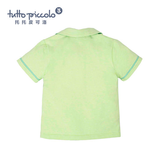 男童春夏绿色短袖Polo衫 商品图3