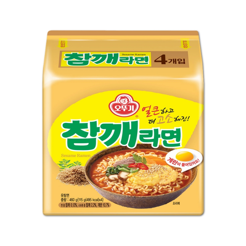 【4连包】不倒翁 芝麻拉面115g*4 【4멀티】오뚜기 참깨라면 115g*4