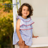 女童春夏蓝色条纹连衣裙 商品缩略图2