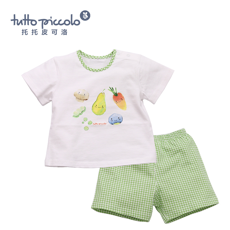男童春夏水果短袖套装