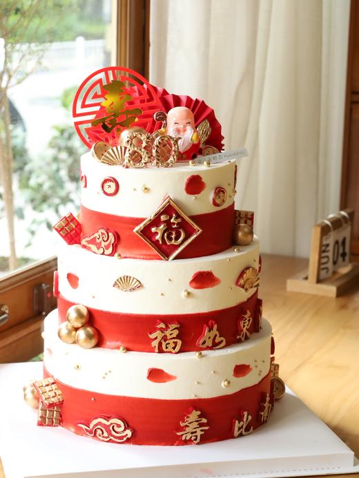 三层老人祝寿（图片是10+8+6）（拍下联系客服选择口味哦） 商品图5