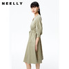 NEELLY纳俪商场同款连衣裙女气质V领七分袖收腰A字裙百搭通勤长裙N22071Y01017 商品缩略图2