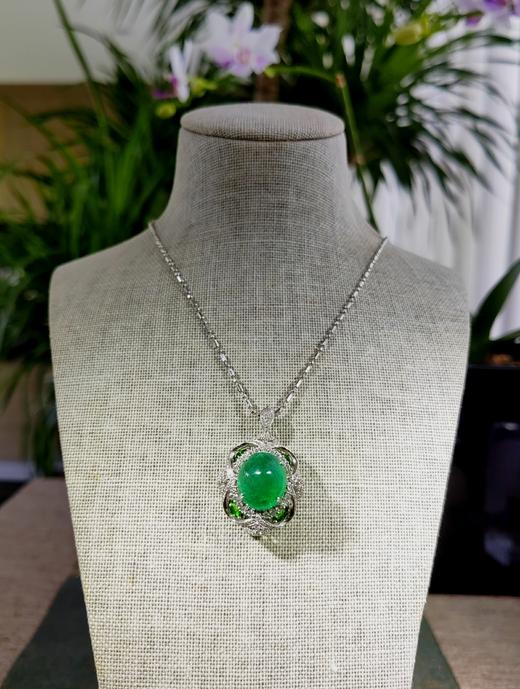 11克拉豪镶两用款祖母绿戒指吊坠 商品图1