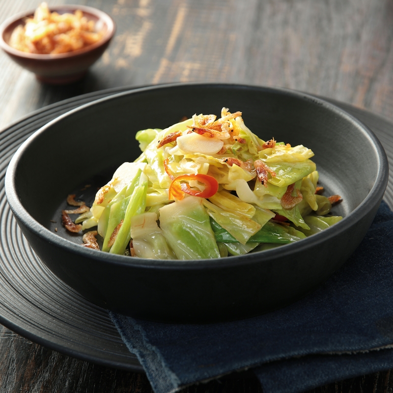 水沙涟 · 樱花虾炒高丽菜