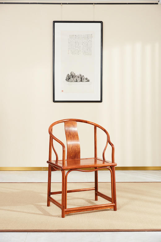 红桥红 家具严选  缅甸花梨(大果紫檀） 【安思远 藤条垂手 圈椅 三件套】 商品图5