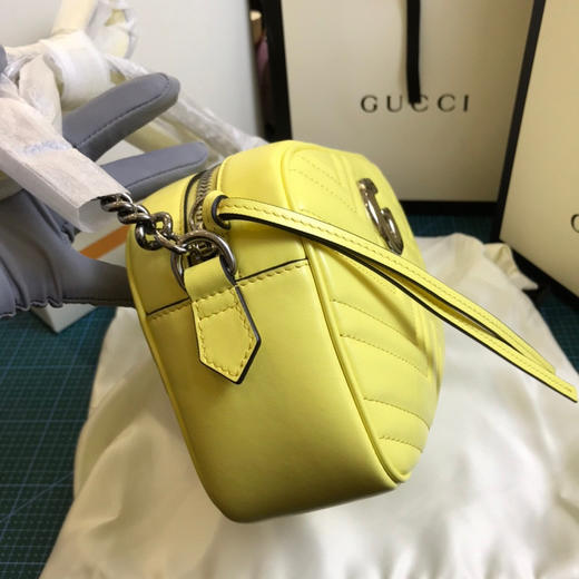 清仓，古驰原厂皮，黄色相机包中号，原价1300，配全套包装 商品图4