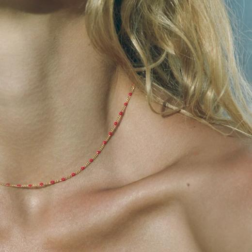 北京仓｜Maggoosh-Rainbows-红色珐琅 项链［希腊设计师］ 商品图2