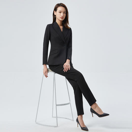 【上衣+裤子】罗蒙春秋装西服套装女士正装商务通勤修身显瘦气质西装 商品图9