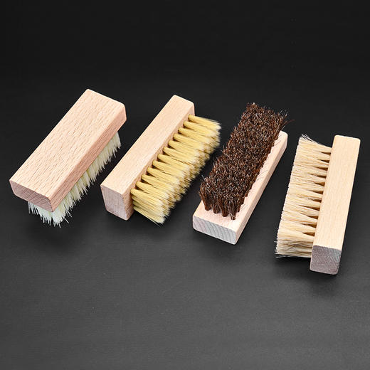 实木马鬃毛刷实木软毛刷马毛鞋刷擦鞋油尼龙丝刷绒皮刷猪毛抛光刷子 商品图0