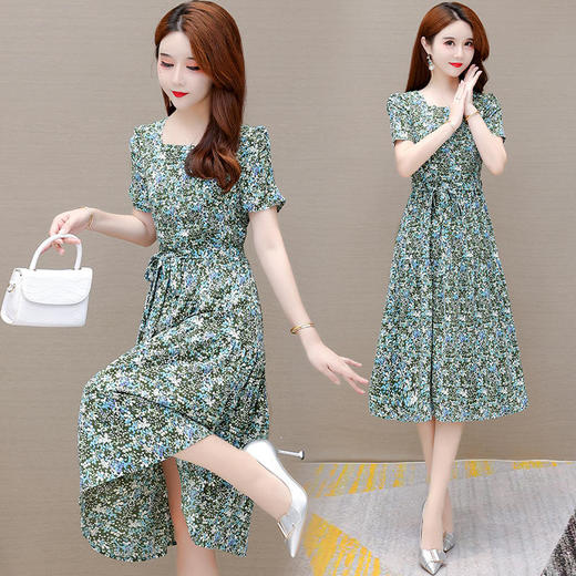 YWE KEDX68时尚印花裙气质修身显瘦大码连衣裙 商品图3