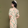 OY-220188国潮小清新夏季新款中国风碎花短袖连衣裙年轻改良旗袍款220188 商品缩略图3