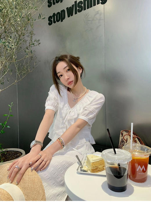 （清仓现货）【社群供V】茶系穿搭一整套约会套装裙夏款两件套连衣裙涤纶（ 商品图5