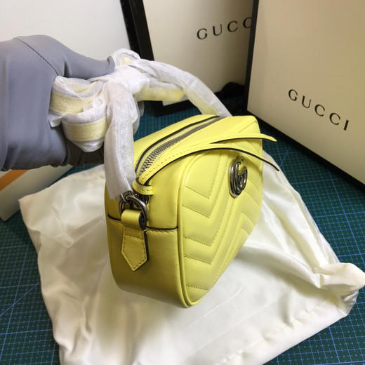 清仓，古驰原厂皮，黄色相机包小号，原价1250，配全套包装 商品图3