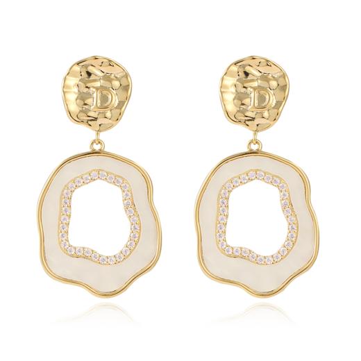 Oflye潮流饰品 法式气质耳环不规则耳坠时尚耳钉新款小众设计感饰品 商品图4