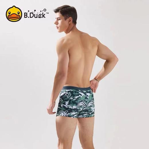 【单件6折】男丨B·Duck小黄鸭男士泳裤运动平角短裤专业训练防尴尬速干游泳裤【BD2122006-1】 商品图2