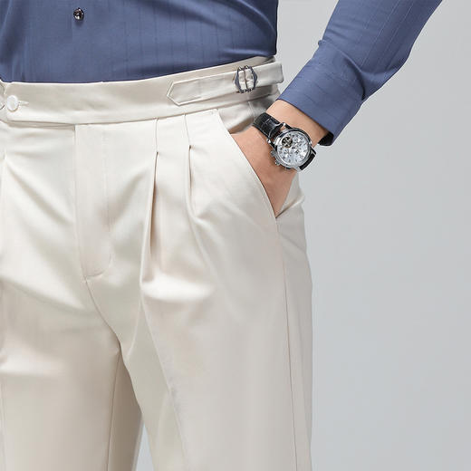 【可调节腰围】罗蒙夏季男士休闲西裤商务休闲通勤百搭男长裤 商品图11