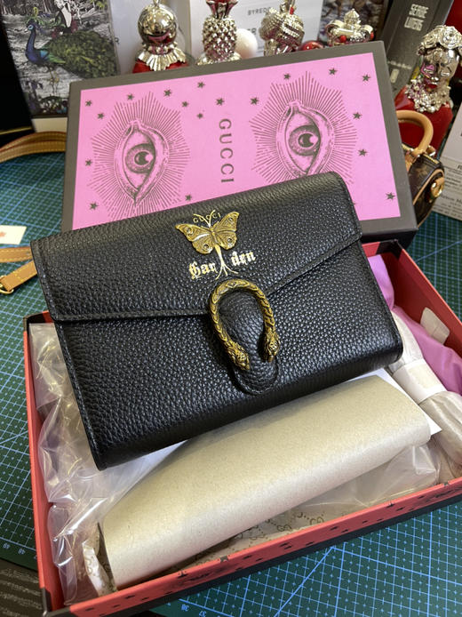清仓，Gucci黑色链条包，超多卡位，原单，全新有礼盒 商品图0