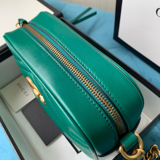 清仓，Gucci原厂皮，祖母绿相机包小号，全新带礼盒，原价1250 商品图2