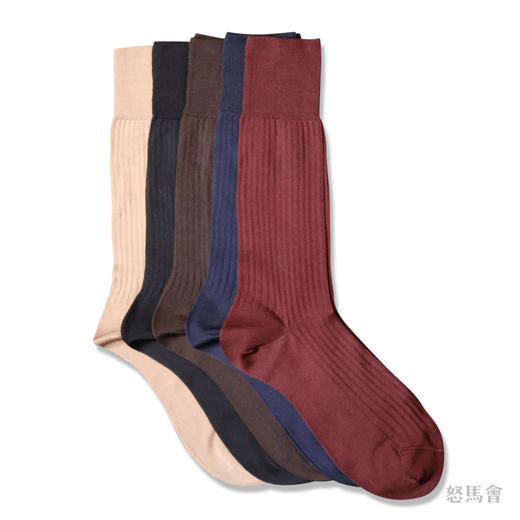 意大利精梳丝光棉长筒绅士袜 商品图1