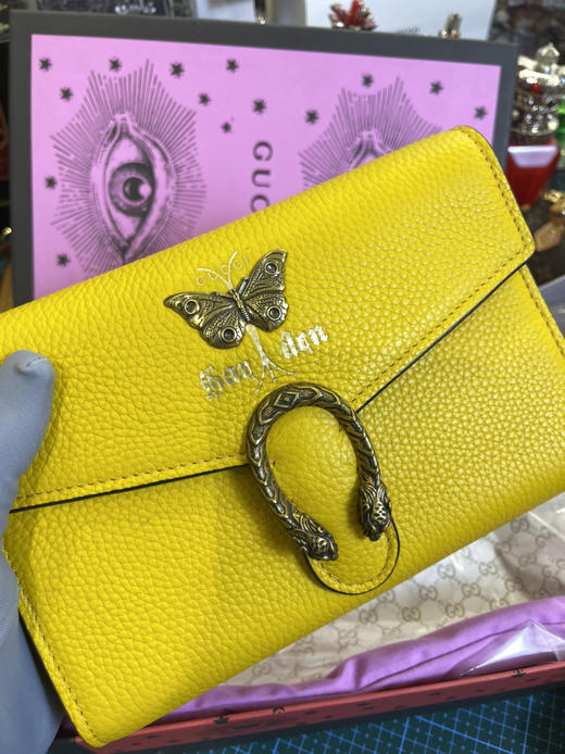 清仓，Gucci黄色链条包，超多卡位，原单，全新有礼盒 商品图5